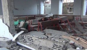 مدارس مدمرة في اليمن