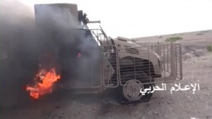 تدمير آليات تابعة لمرتزقة العدوان في ابواب ذوباب تعز (10)