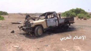 تدمير آليات تابعة لمرتزقة العدوان في ابواب ذوباب تعز (5)