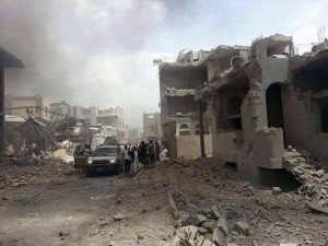 القصف السعودي لحي سكني بشارع الخمسين صنعاء (16)