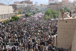 مسيرة جرائم العدوان في تعز وعمران جرائم حرب (5)