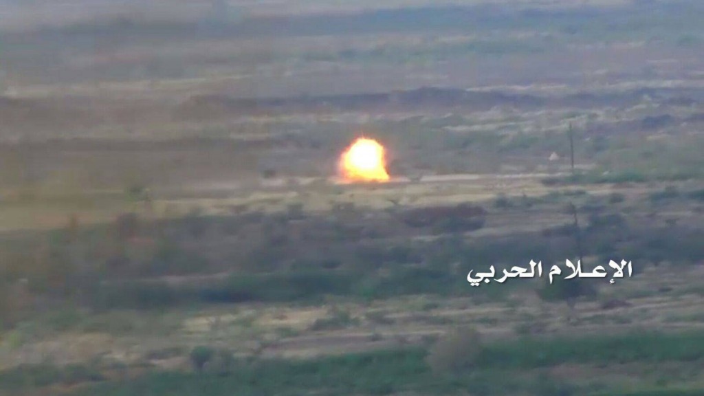 تدمير دبابة ابرامز-موقع سرداح العسكري-جيزان 2