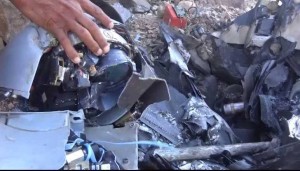 حطام طائرة استطلاع- تعز (3)