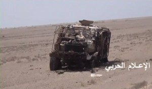 تدمير آليات تابعة لمرتزقة العدوان في ابواب ذوباب تعز (12)