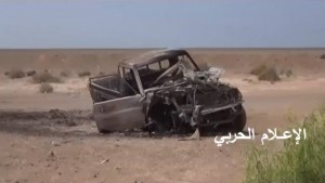 تدمير آليات تابعة لمرتزقة العدوان في ابواب ذوباب تعز (8)